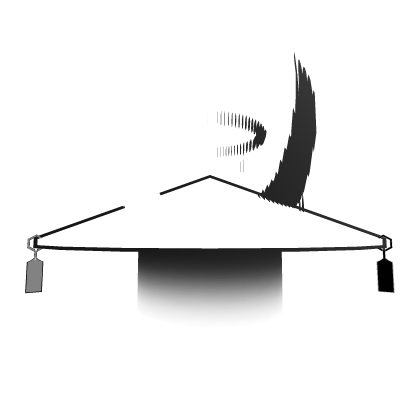[ANIMATED] Black and White Samurai Hat