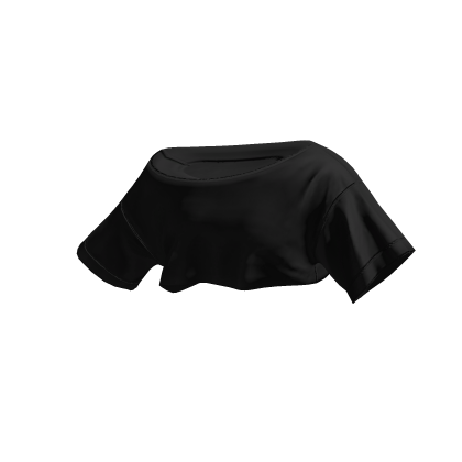 Off Shoulder Crop Tee Black