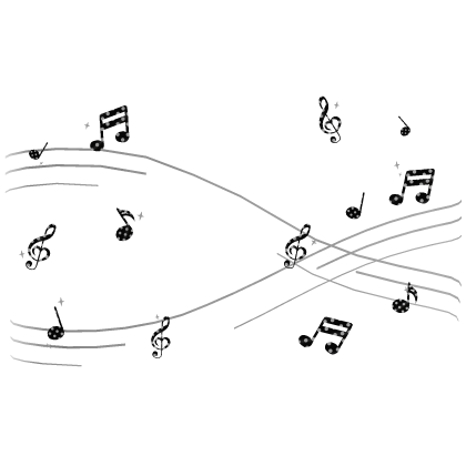 Music Notes Black Polka Dot Aura
