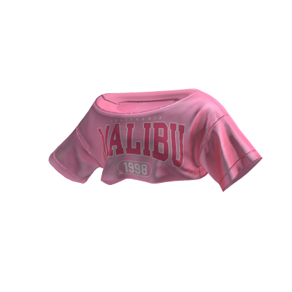 Off Shoulder Crop Tee Malibu (Pink)