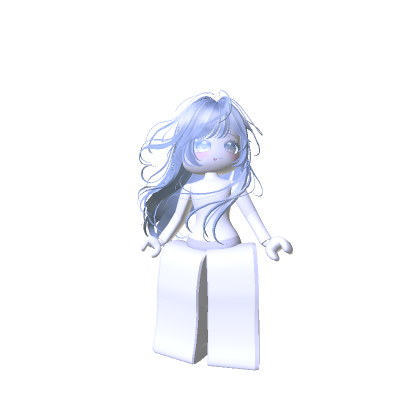 Cute Frosty Sky Blue Anime Chibi Doll