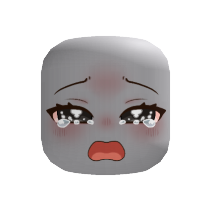 In Distress Crying Chibi Face (Recolorable)