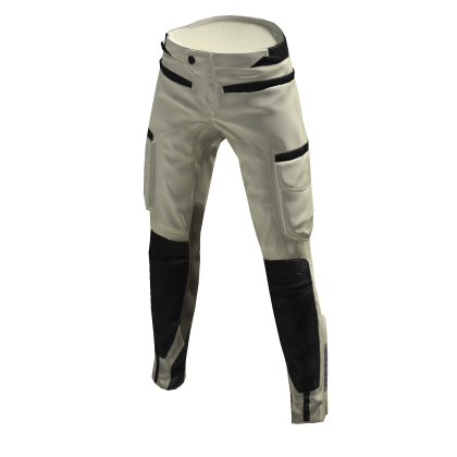 Textured Leather Pants - White