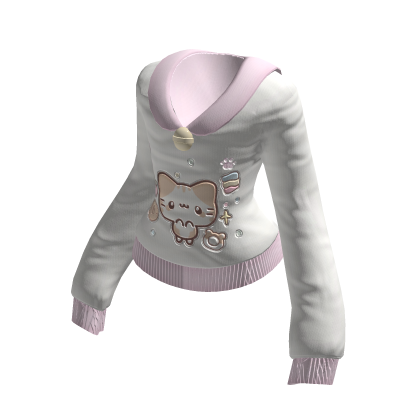 ♡ kawaii kitty oversized shirt ⋆ pink