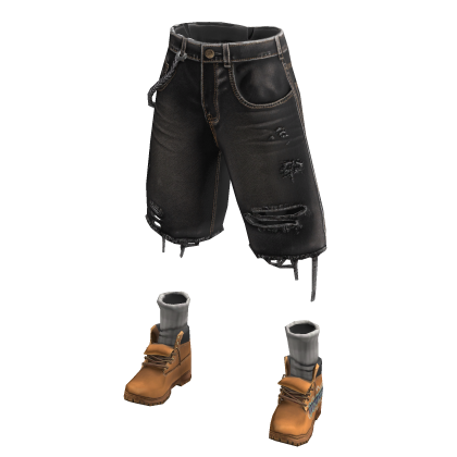 @ -  distressed shorts (black)