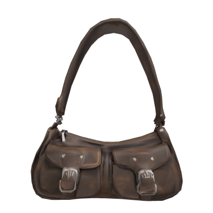 Grunge Downtown Shoulder Purse Brown