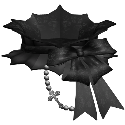 gothic lace collar & cross black