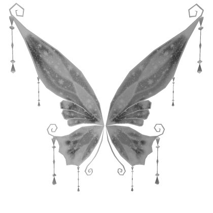 Snowy Winter Fairy Wings Black