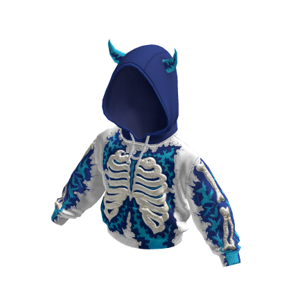 TOKYO UGC | Ice Blue Skeleton Hoodie