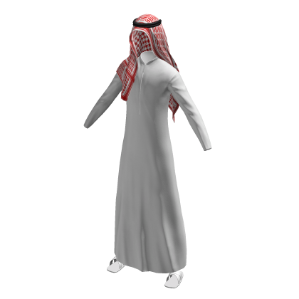 Sheikh Outfit White Kandura Thawb Traditional Arab