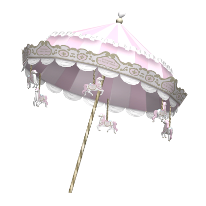 ruffled pink carousel lolita parasol 🎠