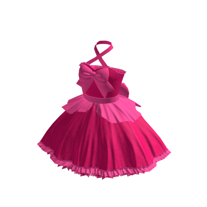 ♾️ Hot pink ribbon princess dress