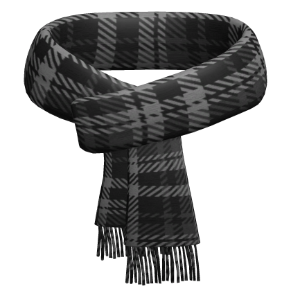 Black Plaid Scarf