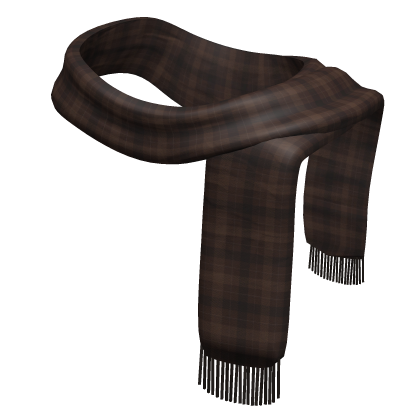 Brown Plaid Winter Scarf