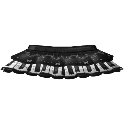 ♡ black gothic kei piano twee lace ruffled skirt
