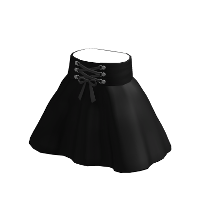 Black Lace Up Skirt