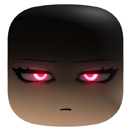 Revenge Look Shadowed Devil Face Red Glowing Eyes