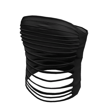 Y2K Ripped Layered Top Black