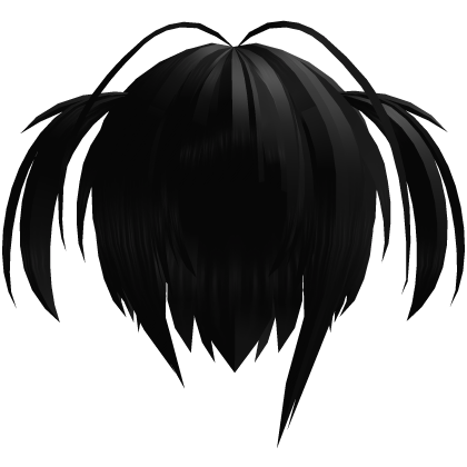 ♤ ♡ ♧ ♢ spiked asymmetrical punk hair - black