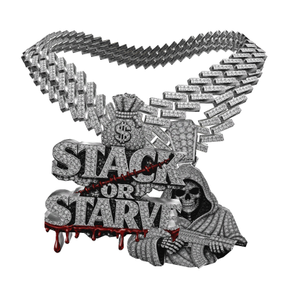 4.0 iced out stack or starve chain w draco & grim