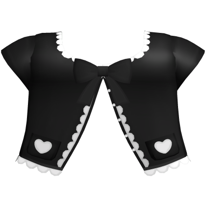cute black heart bow shirt