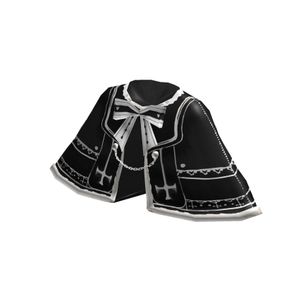 ⊱┊black lolita white pattern cloak