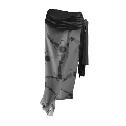 Snake Empress Boa's White Wrap skirt with slit