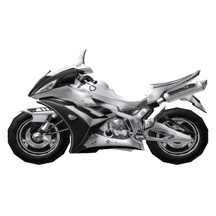 Cyber Cute Heart Racing Bike - White Black