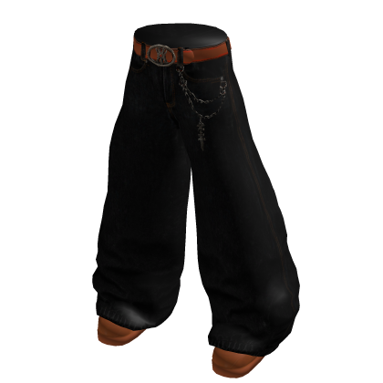 Black Baggy Jeans With Shoes