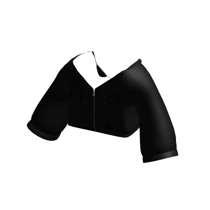 kawaii cat kaomoji zip up hoodie in black 