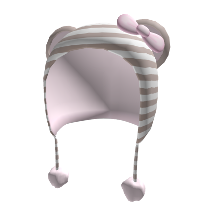  ♡ : fluffy striped winter hood (tan ver)