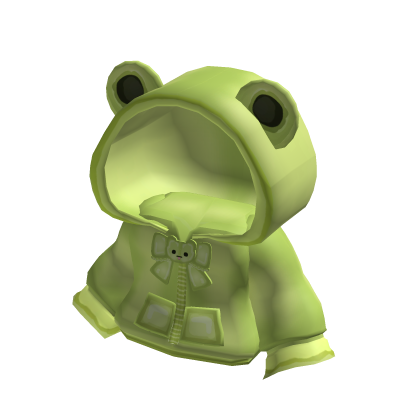 ꒰୨୧꒱ kawaii oversized frog hoodie in green