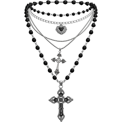 Gothic Layered Rosary Necklace