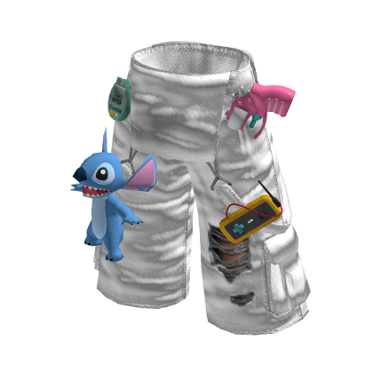 Stitch Short Pants White