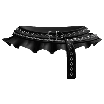 3.0 gothic black mini skirt w emo studded belts