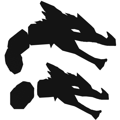 [ANIMATED] All Black and White Dragon Heads