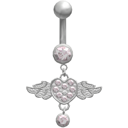 ꒰┊pink heart angel belly piercing (1.0)