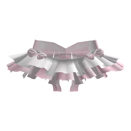 ۶ৎ | cutesy doll white ruffles big pink bows skirt