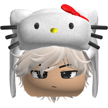 Hello Kitty Ushanka Hat Boy Face Head and Hair 10.
