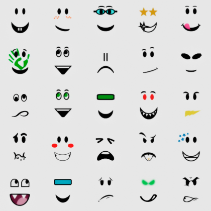 All roblox classic faces pack