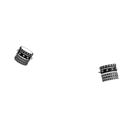 emo punk studded bracelets stack black 3.0