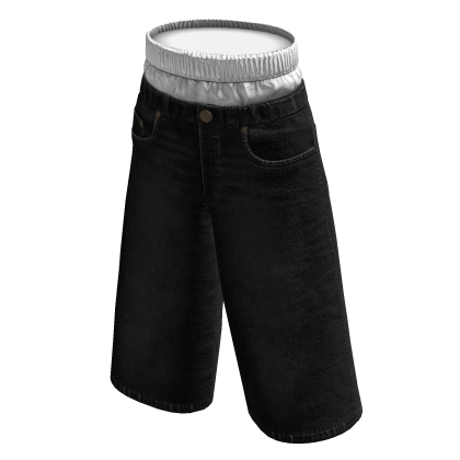 Black Baggy Jorts 