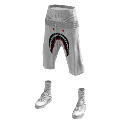 Designer Shorts W/ Sneakers (White)
