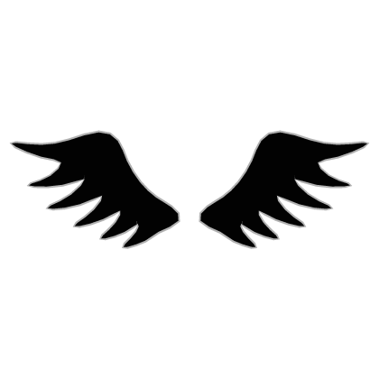 Cartoony Black Wings White