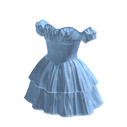 ♾️ Blue Coquette cute ruffle dress
