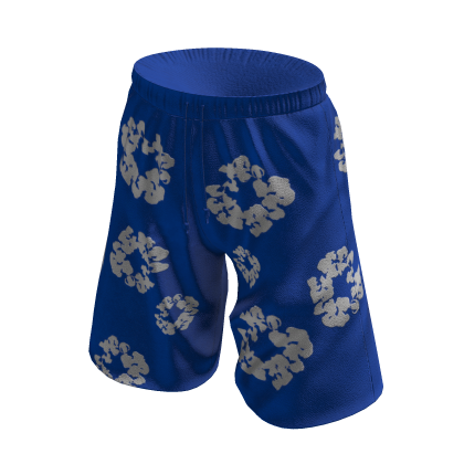 Fashion Denim Tears Shorts (Blue)