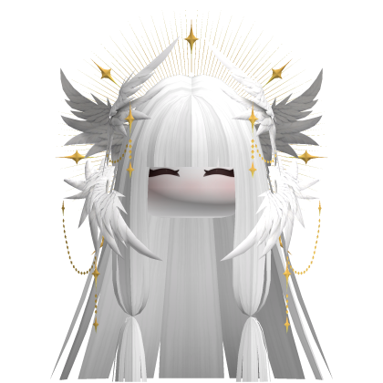 Angelic Anime Girl w/ Wings (White)
