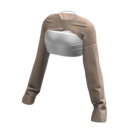 beige high cropped fit 