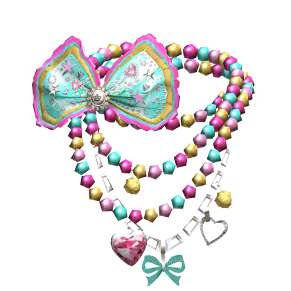 Gyaru Hime Kawaii Bow necklace Pink Yellow Blue