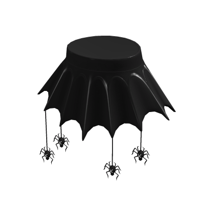 Halloween Bat Wing Skirt Spiders - Black